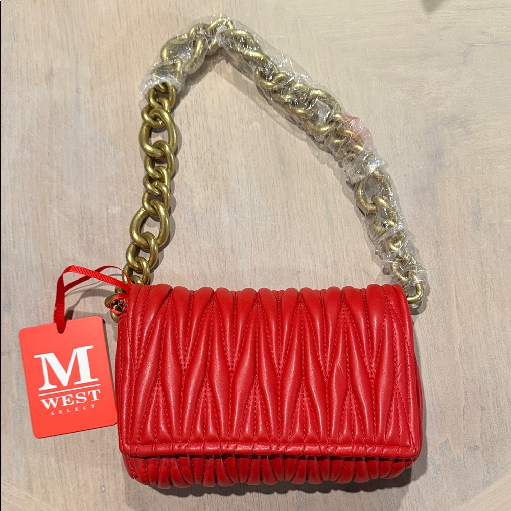 Red Quilted Women's Bag